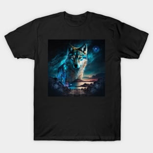 Tamaskan Wolfdog Galactic Scenery T-Shirt